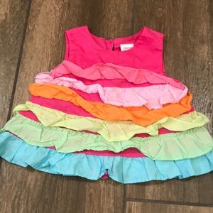 Darling Colorful Ruffled Top in 6-12 Months